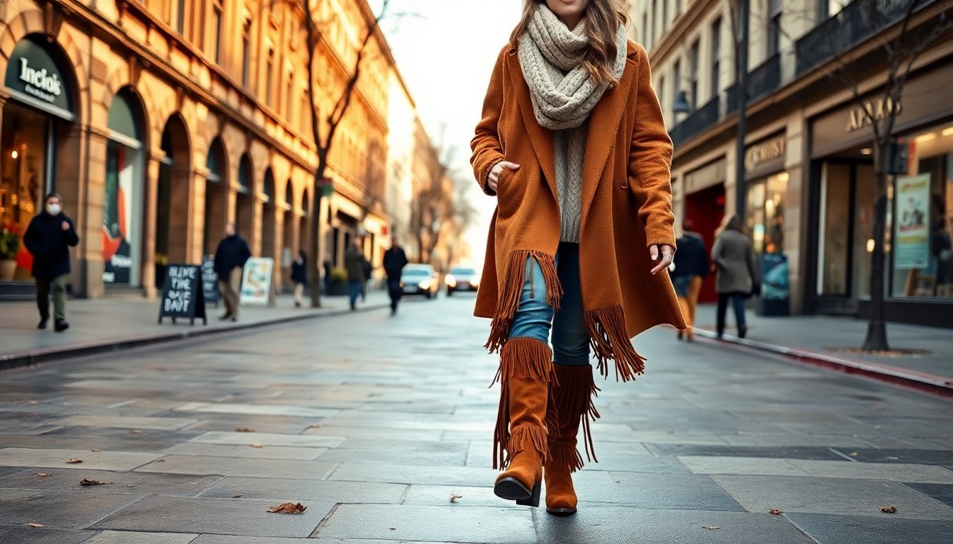 Outfit Invernale: Stili Trendy con Stivali Sfrangiati da Non Perdere