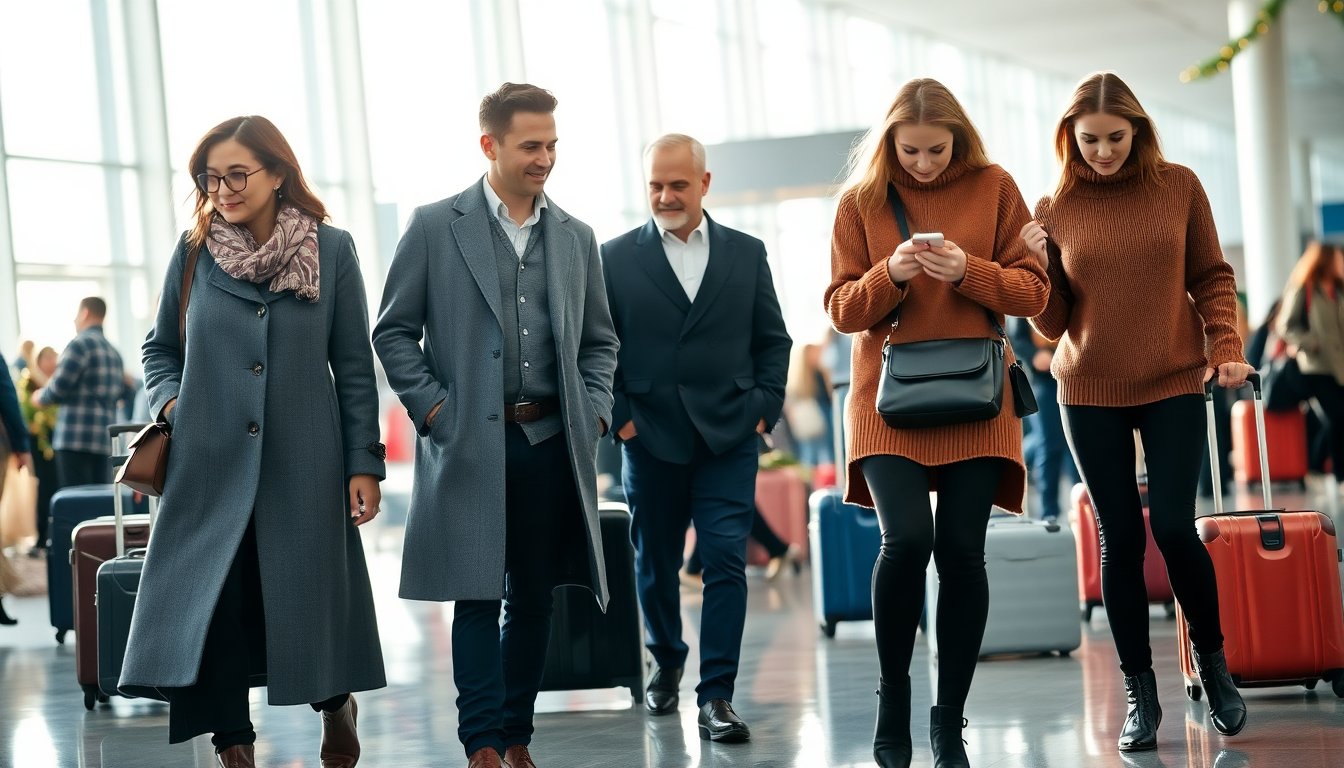 Outfit perfetti per viaggiare in aeroporto durante le festività: idee di stile da non perdere