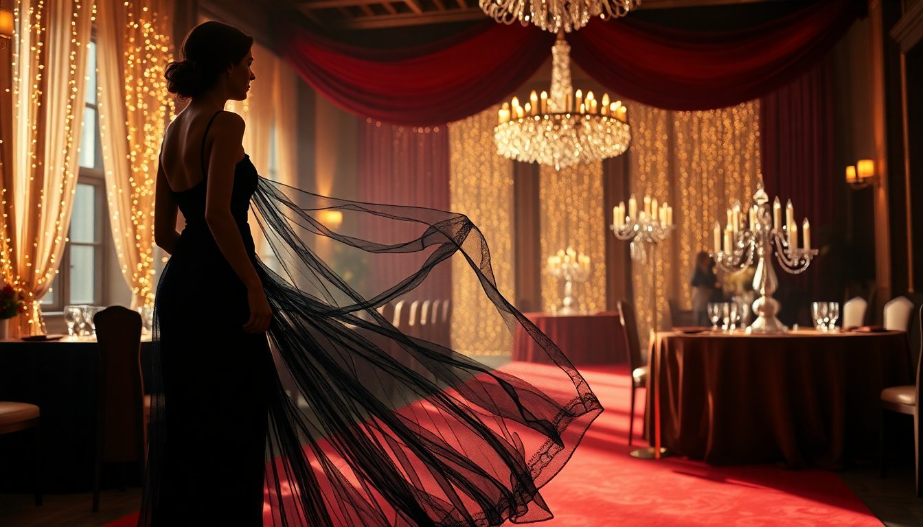 Scopri il Fascino del Black Sheer: Eleganza tra Red Carpet e Feste Esclusive