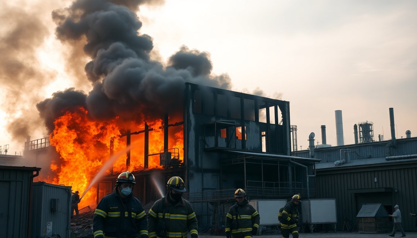 Incendio distrugge azienda nella zona industriale di Milano