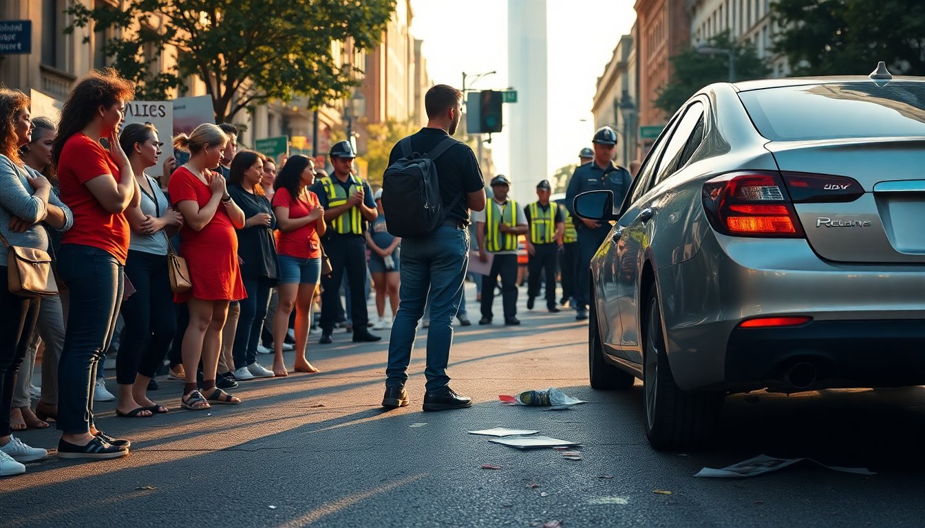 Manifestazione in centro città termina in tragedia con incidente mortale