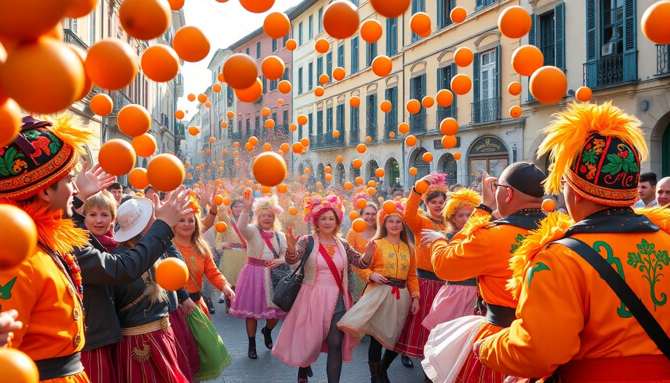 Scopri il Carnevale di Ivrea 2026: La Battaglia delle Arance e le Tradizioni Uniche