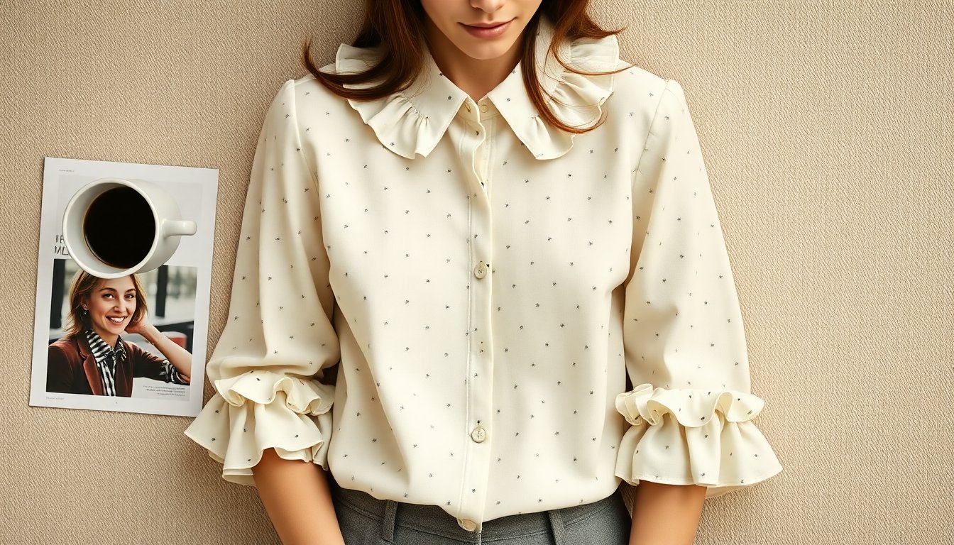 camicia con volant h&m: come indossarla in mezza stagione
