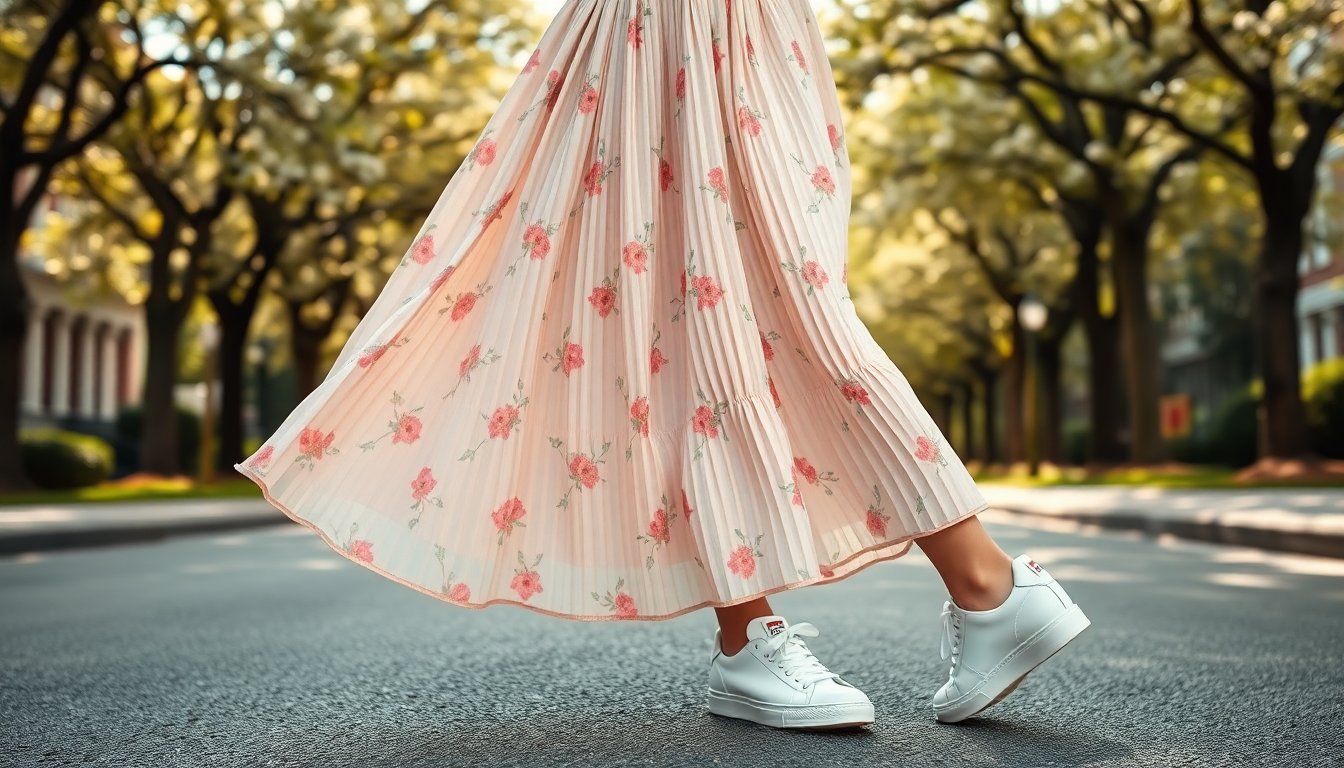 Come abbinare sneakers e gonne per un look primaverile alla moda