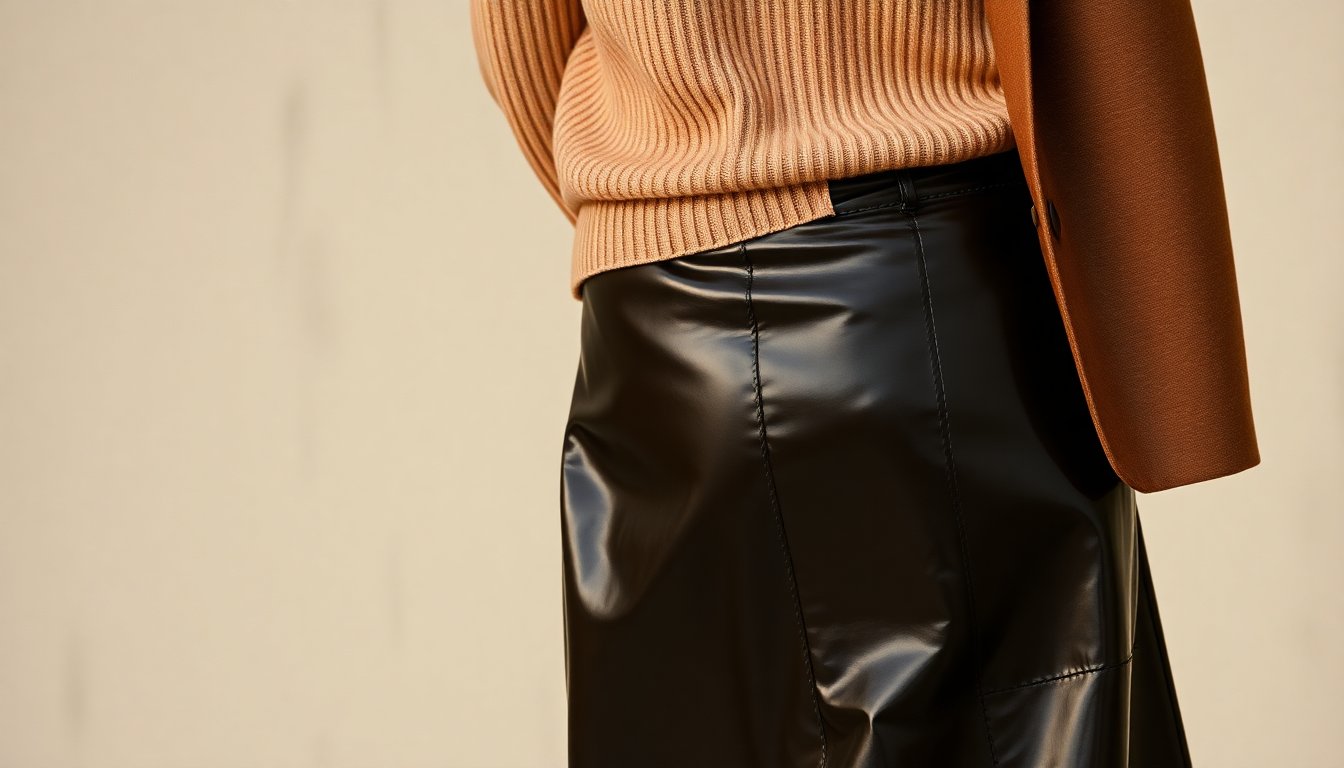 Gonna in vinile chic: come abbinarla per un look raffinato