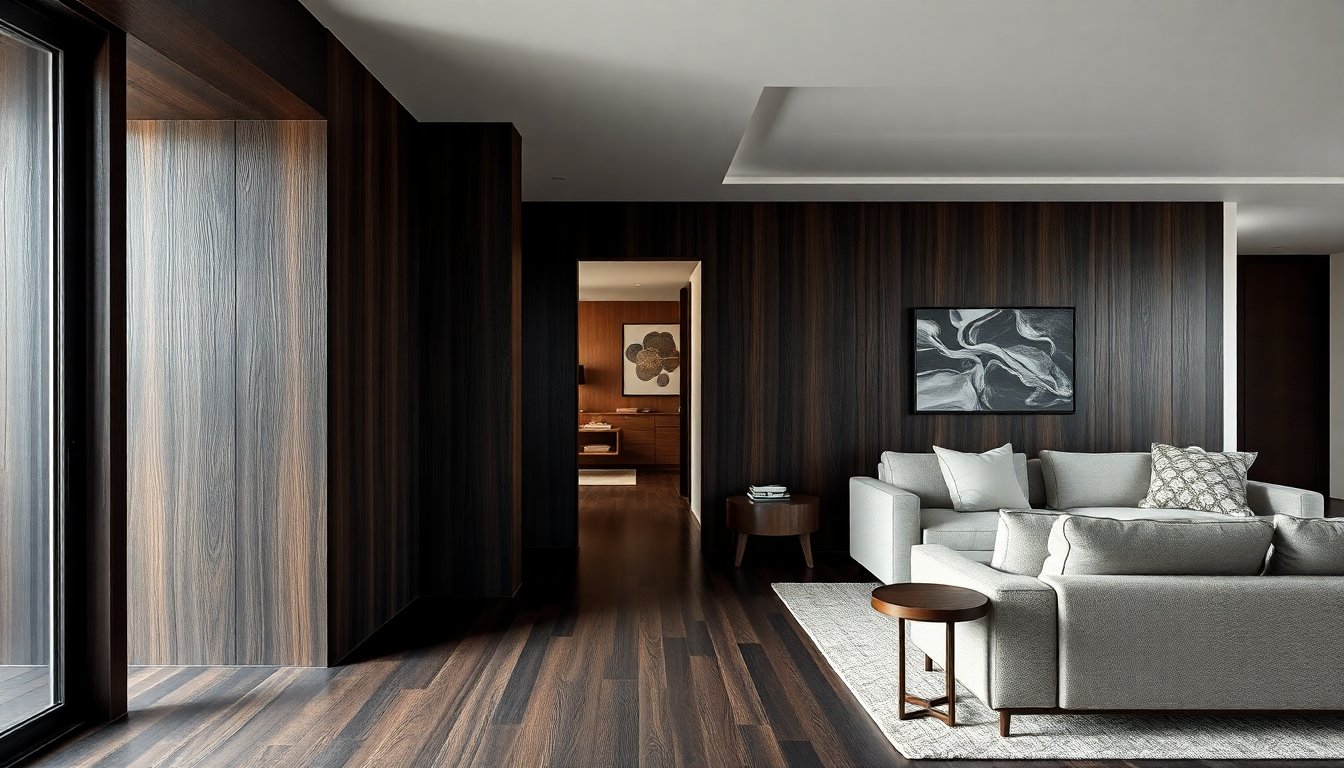 idee per usare il legno scuro in interni eleganti e accoglienti