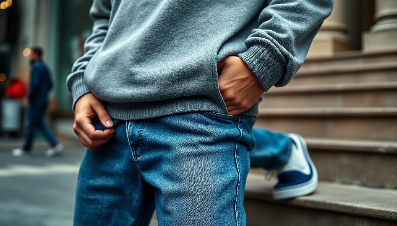 Perché il maglione mezza zip con jeans baggy è la combinazione perfetta per uno stile senza sforzo