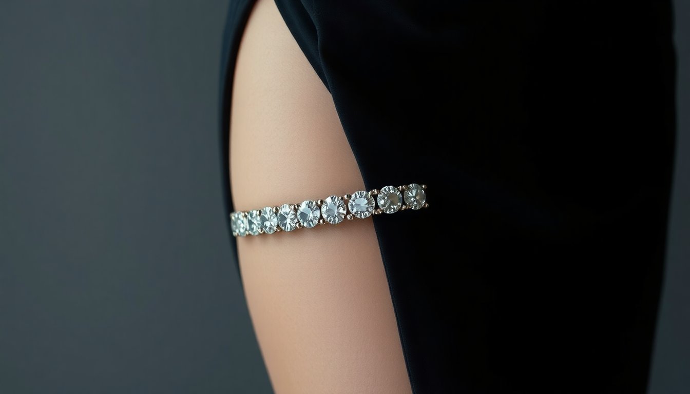 Belen Rodriguez e la giarrettiera di diamanti: il nuovo must per la primavera-estate