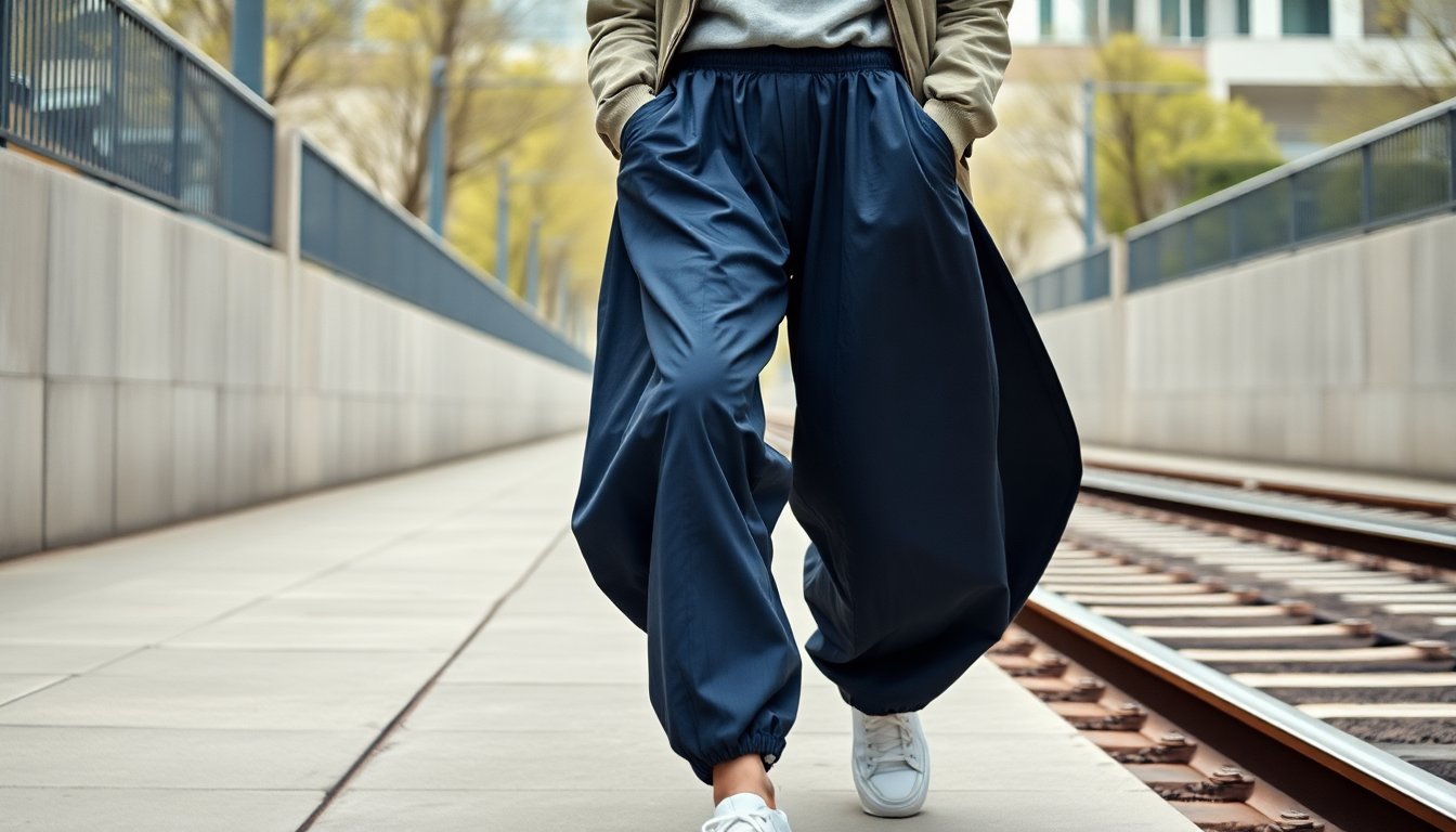Come indossare i pantaloni a palloncino e i capispalla sporty per la primavera