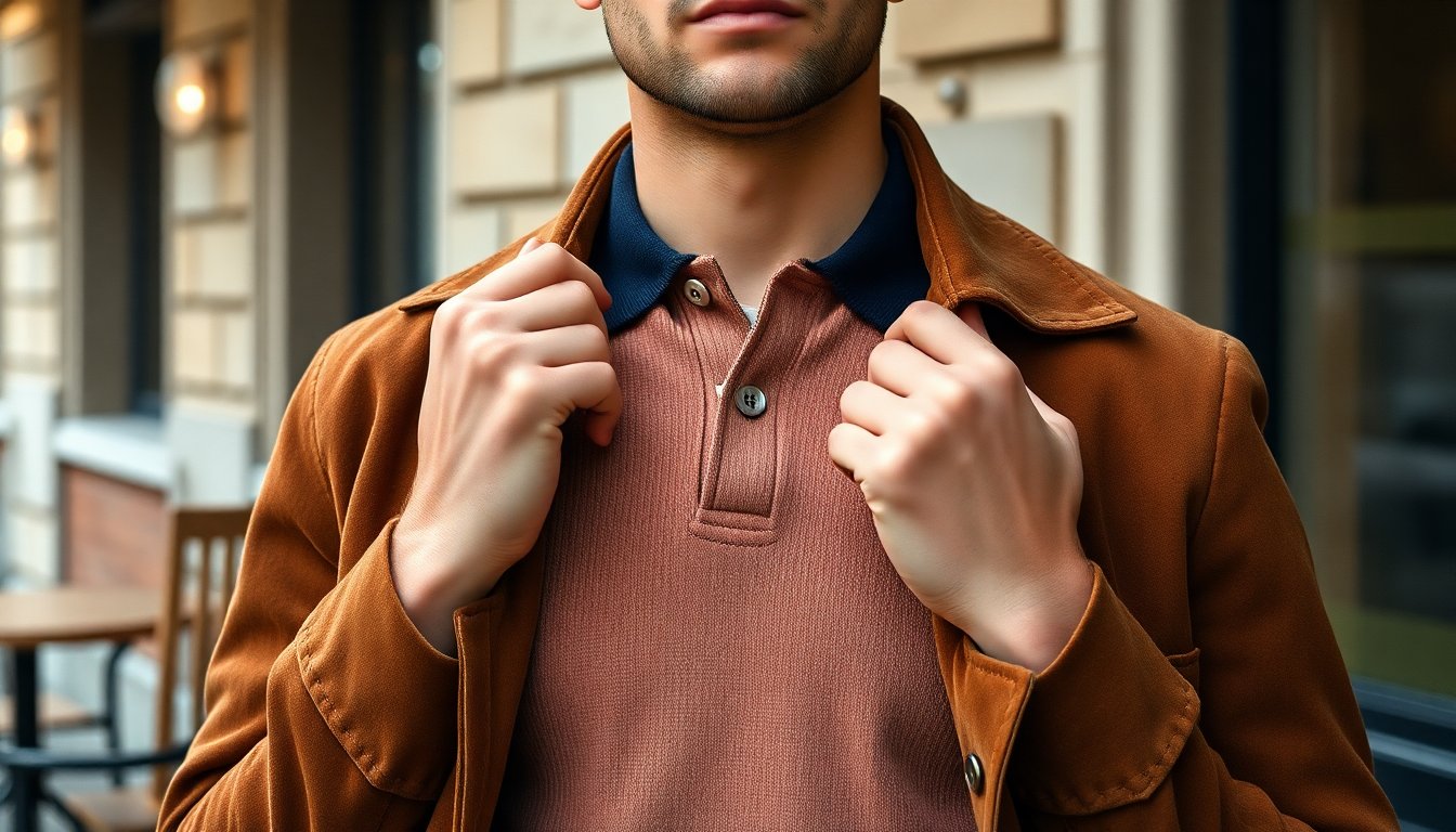 Come indossare la polo e la giacca G9 in camoscio per look versatili