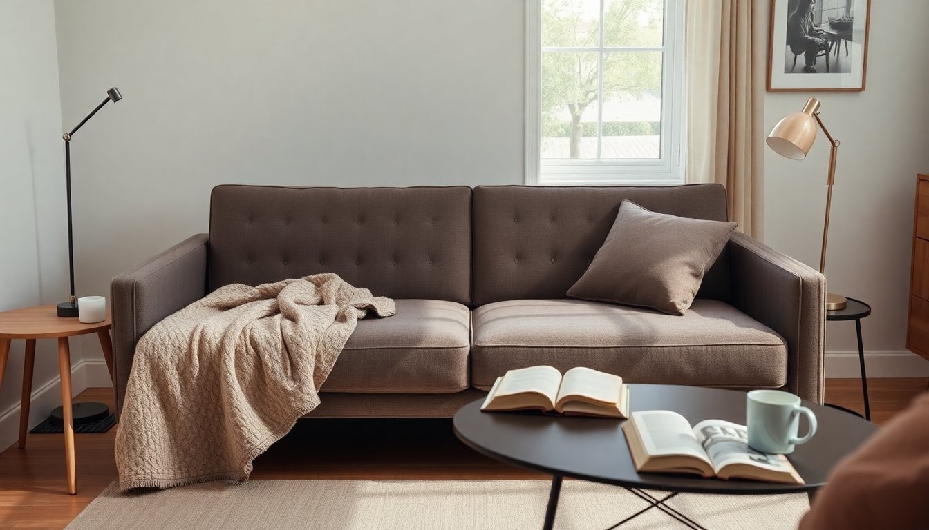 Divano letto NIO: soluzione compatta e di stile per monolocali e soggiorni ridotti