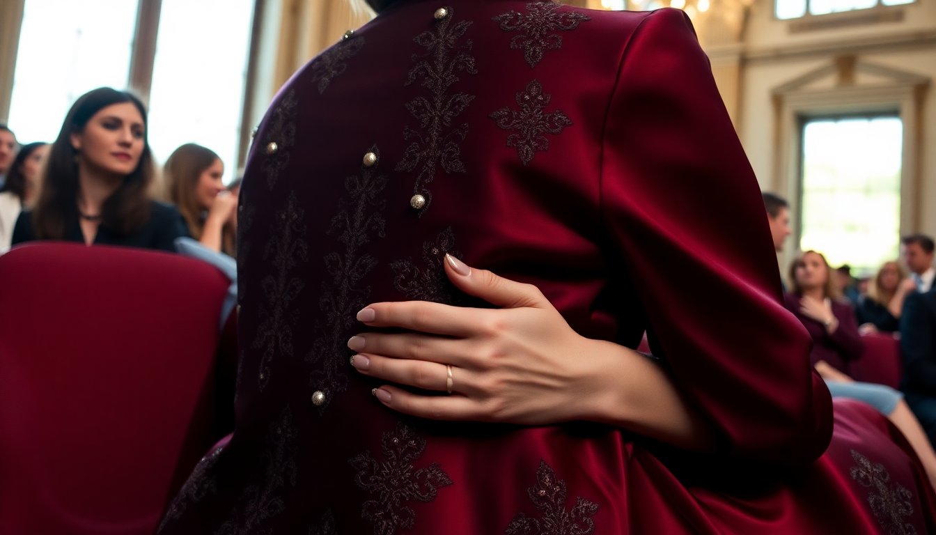 Sara Serraiocco e il look Valentino per la sfilata Interferenze
