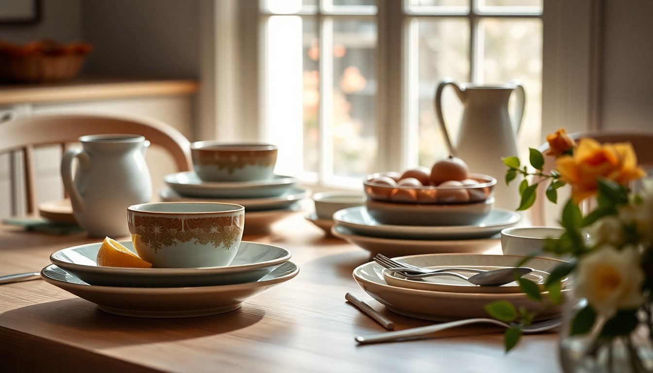 Set di piatti per la primavera: come creare una tavola fresca e accogliente