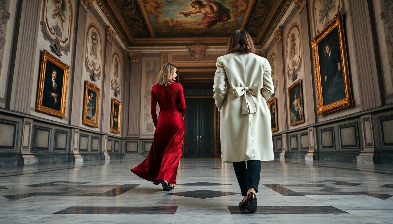 Vittoria Puccini e Elena Preziosi a Valentino: look a confronto a Palazzo Barberini
