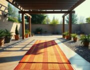 Arredamento outdoor: il tappeto Ribbon di Louis de Poortere per spazi unici