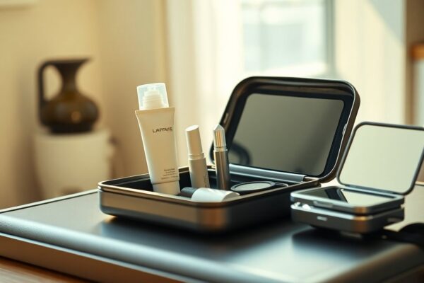 Beauty case da viaggio smart con shampoo secco e multitasking
