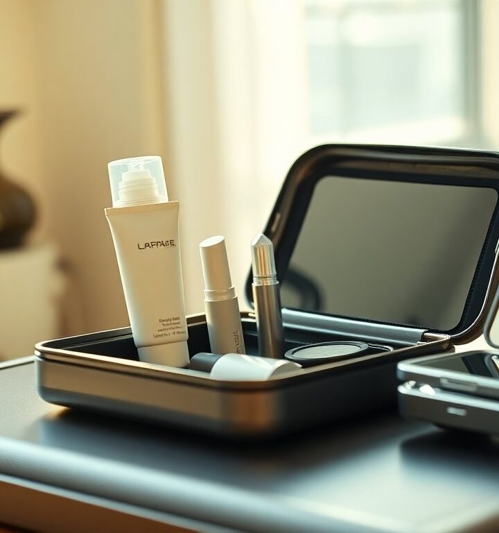 Beauty case da viaggio smart con shampoo secco e multitasking