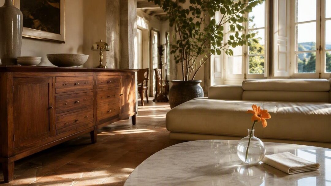 Casa di lusso italiano: palette senza tempo e materiali nobili