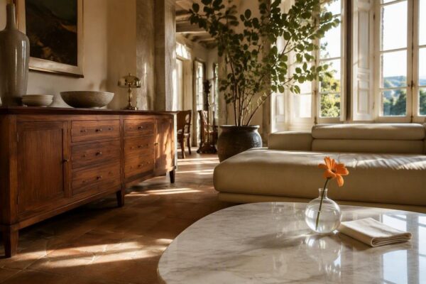 Casa di lusso italiano: palette senza tempo e materiali nobili