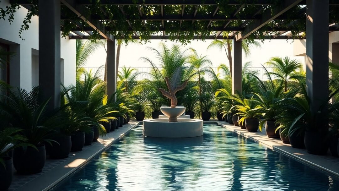 Come arredare e abbellire il bordo piscina con piante e design