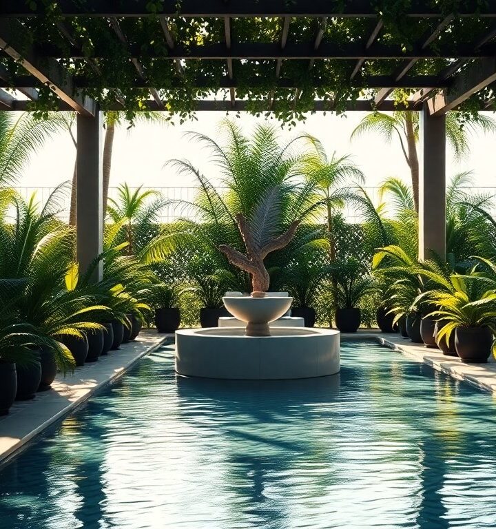 Come arredare e abbellire il bordo piscina con piante e design