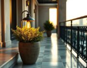 Lampada Panthella portatile di Louis Poulsen: stile e funzionalità per balcone e giardino