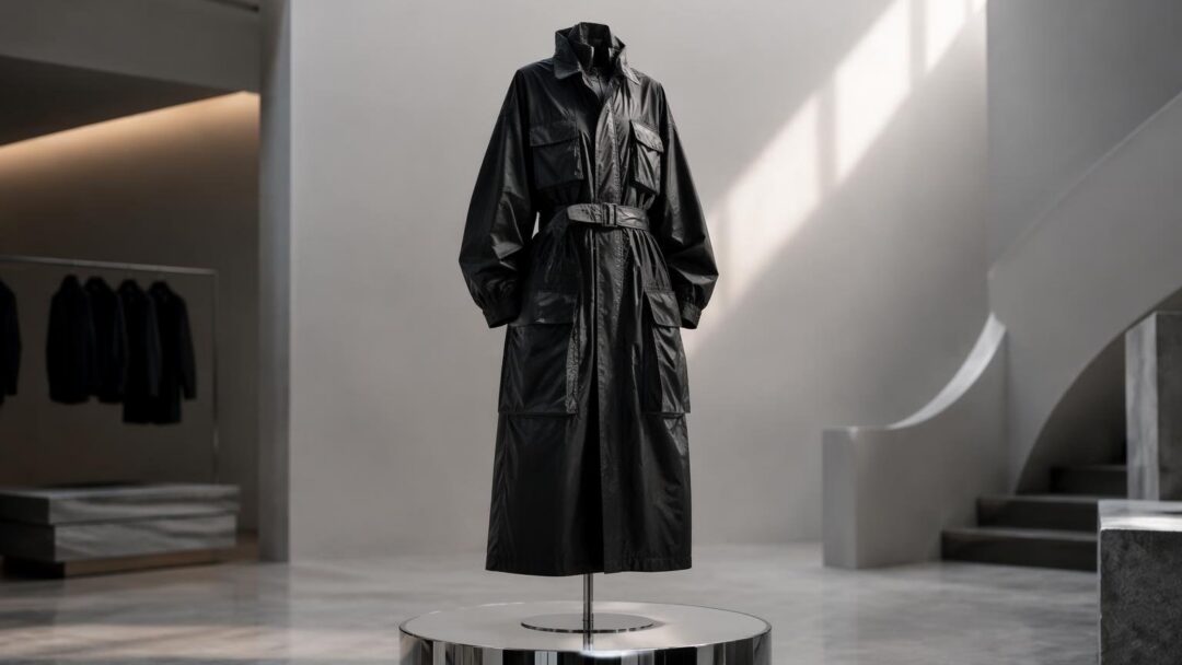 Saint Laurent reinventa il tubino: nylon, tasche cargo e stile grunge