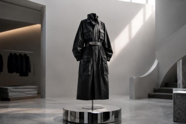 Saint Laurent reinventa il tubino: nylon, tasche cargo e stile grunge