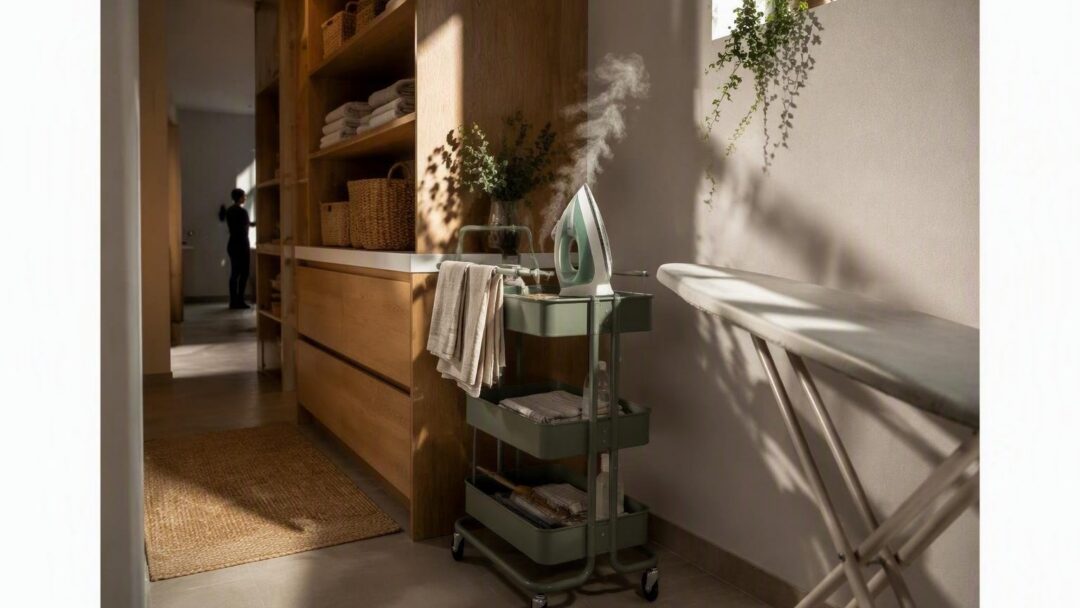 Come organizzare una stireria salvaspazio con il carrello RÅSKOG di IKEA