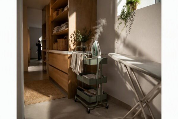 Come organizzare una stireria salvaspazio con il carrello RÅSKOG di IKEA