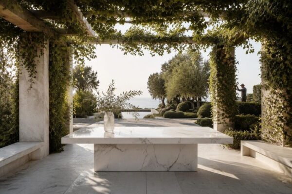 Design outdoor: il tavolino Staffa di Ferm Living per spazi unici