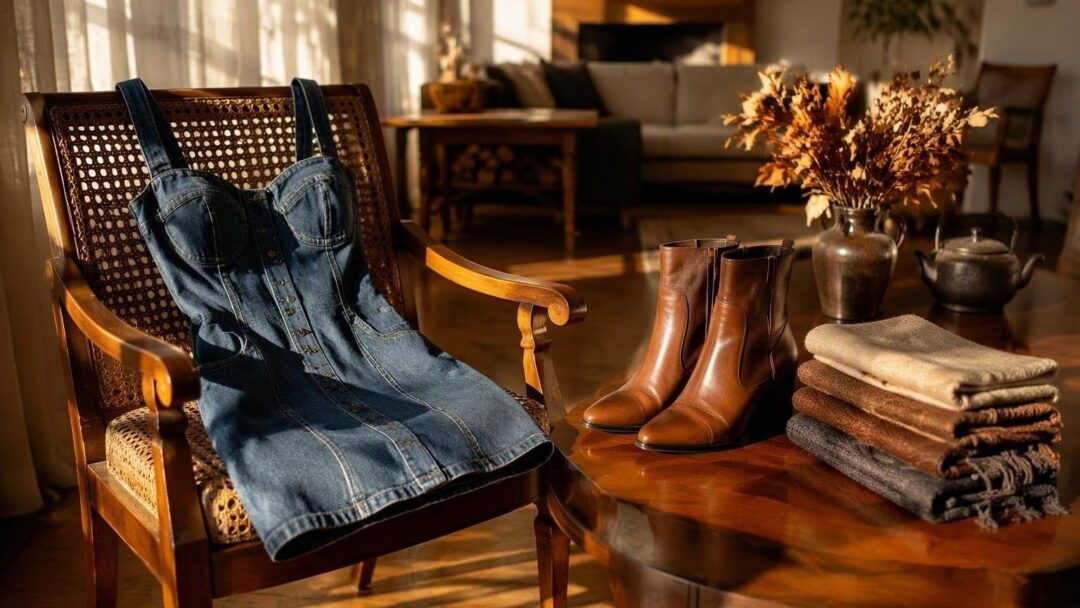 Denim chic di Diletta Leotta: mini dress e stivali per l’autunno
