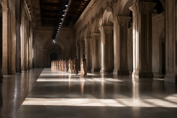 La sfilata ‘Evoluzione’ di Giorgio Armani presenta la primavera-estate 2027