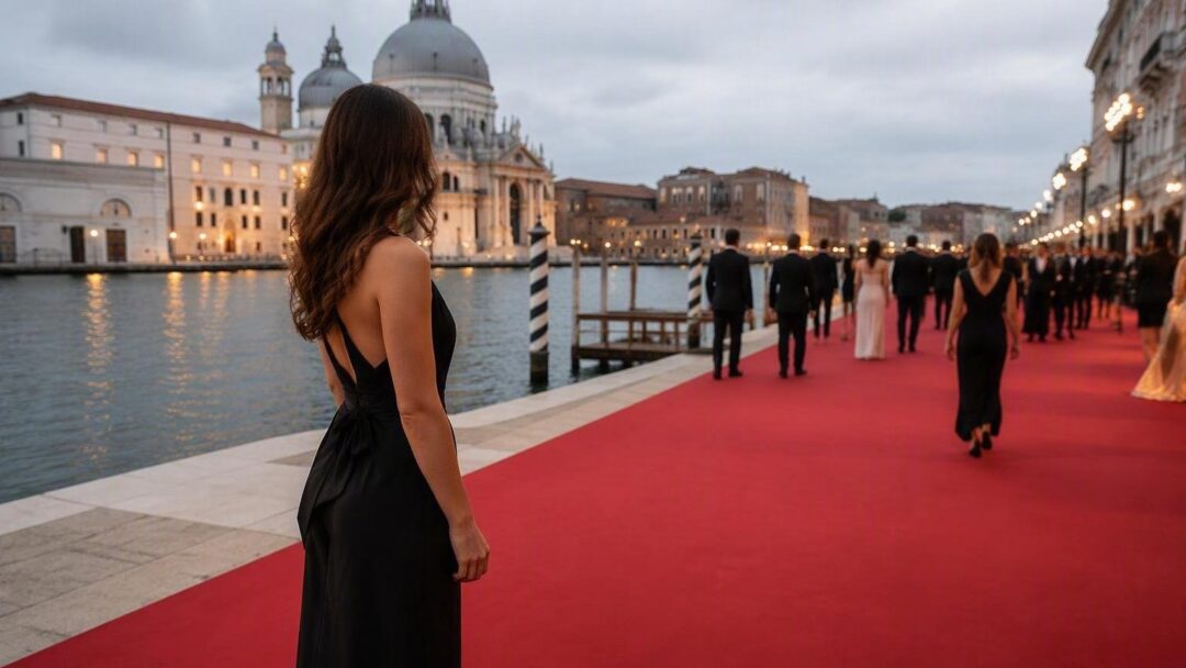 Penélope Cruz e il fascino intramontabile del wrap dress nero a Venezia
