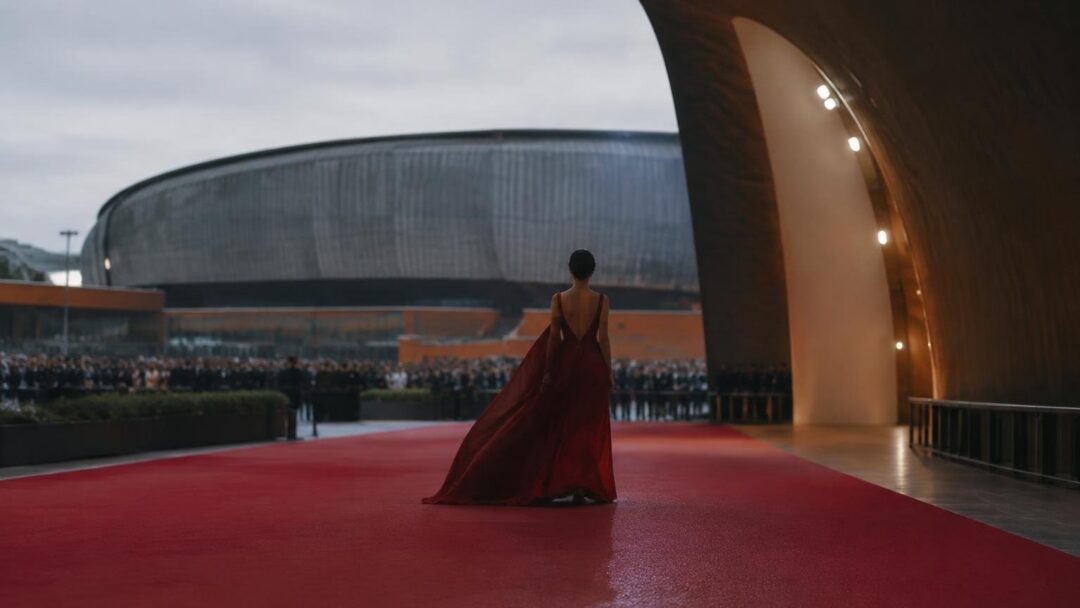 Claudia Pandolfi incanta con il suo vestito rubino alla Festa del Cinema di Roma 2026
