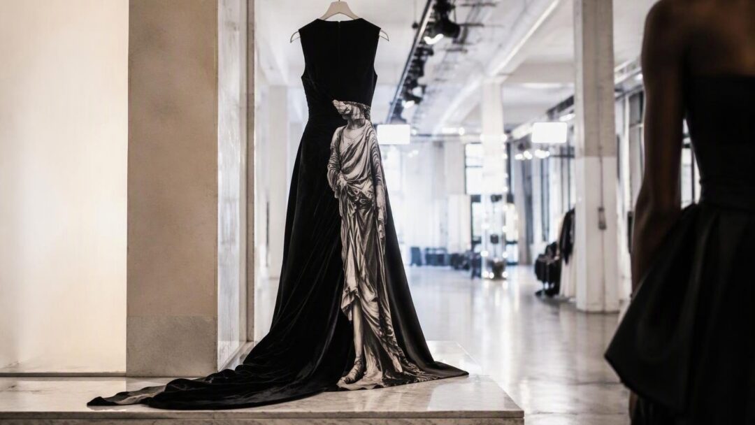 Il dress trompe-l’oeil di Schiaparelli su Chiara Ferragni a Week