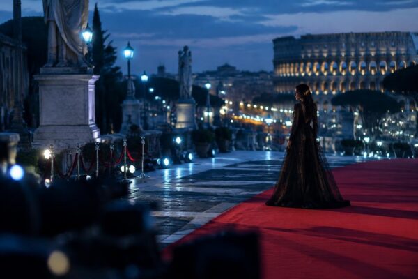 Il look goth-chic di Mariasole Pollio alla Festa del Cinema di Roma