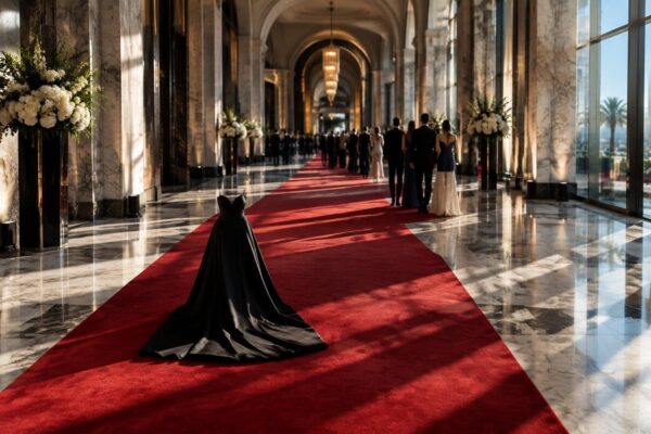 Jessica Alba e l’abito monospalla total black che conquista il red carpet