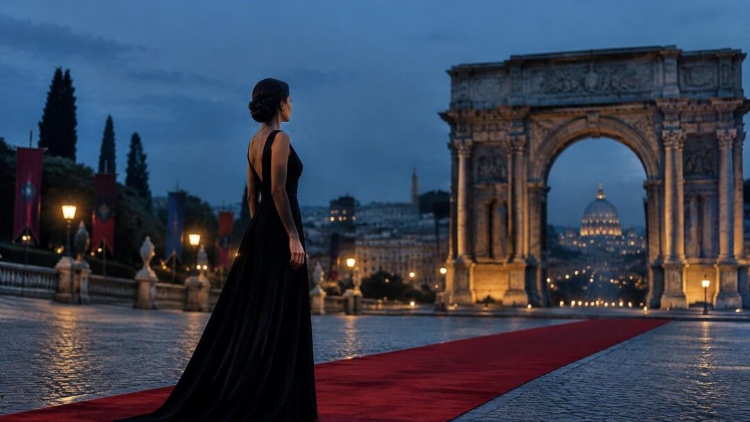 Vittoria Puccini total black Dior al red carpet di Roma 2026