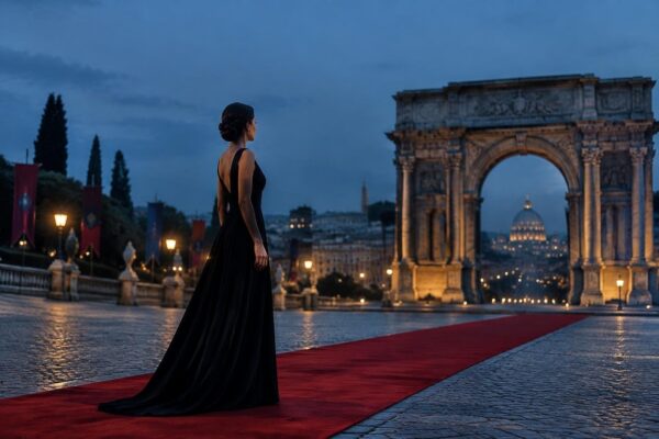 Vittoria Puccini total black Dior al red carpet di Roma 2026