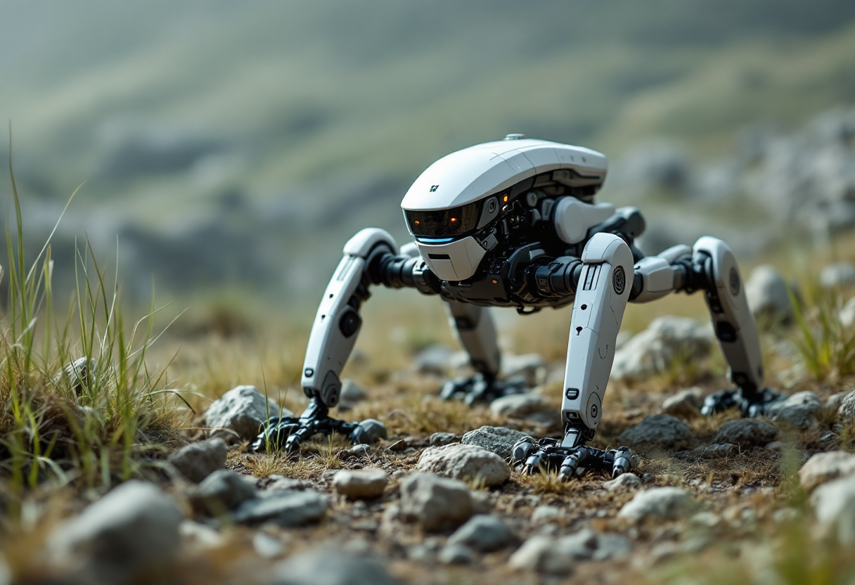 Robot cuadrúpedo que imita el movimiento animal