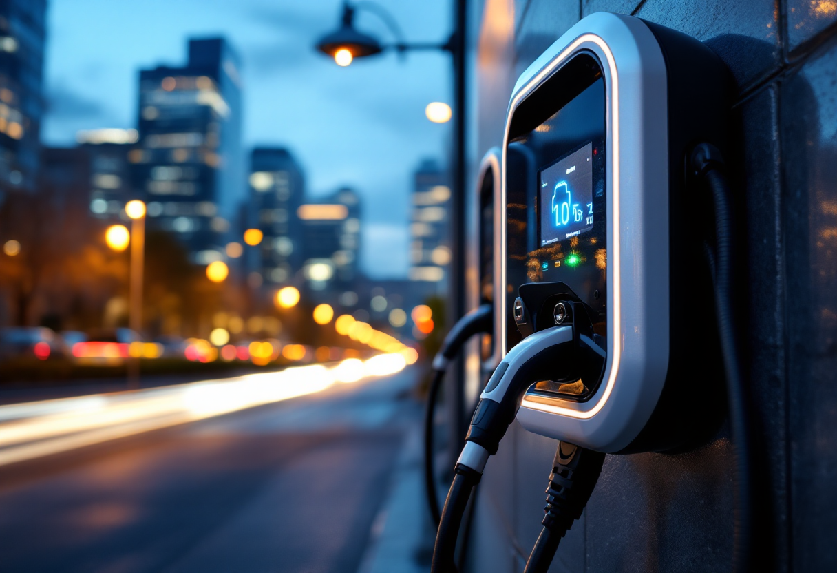 Infrastruttura di ricarica per veicoli elettrici in pausa