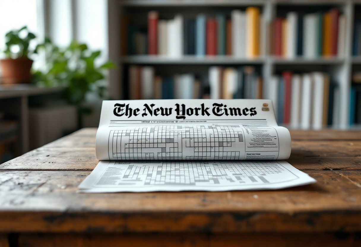 Mini Crossword del New York Times con parole incrociate