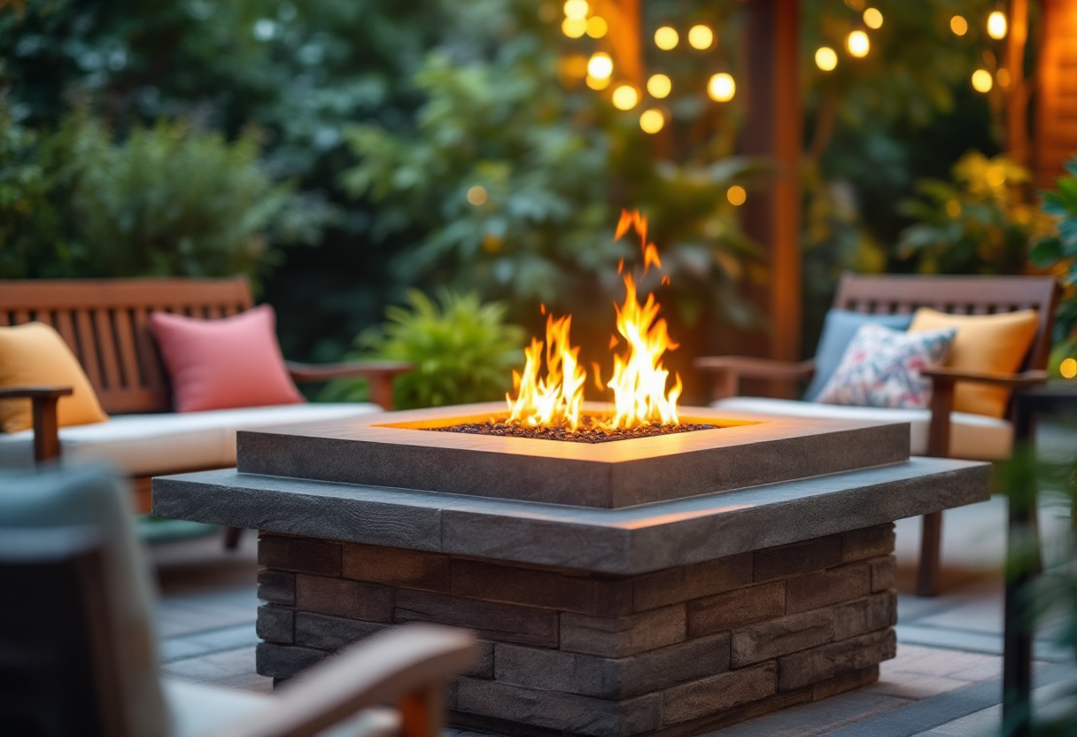 Tiki Smokeless Patio Fire Pit in uso all'aperto
