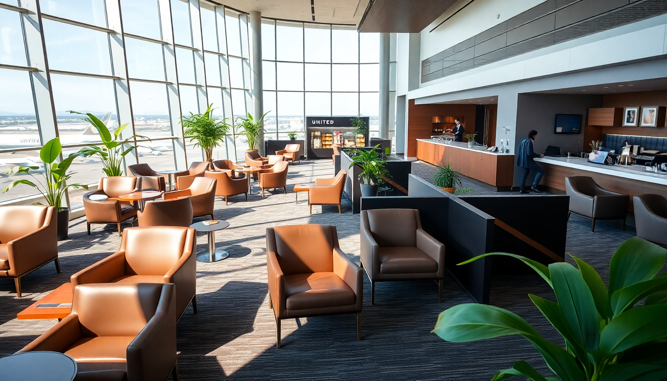 Explorando los lujosos lounges de United Airlines en Denver