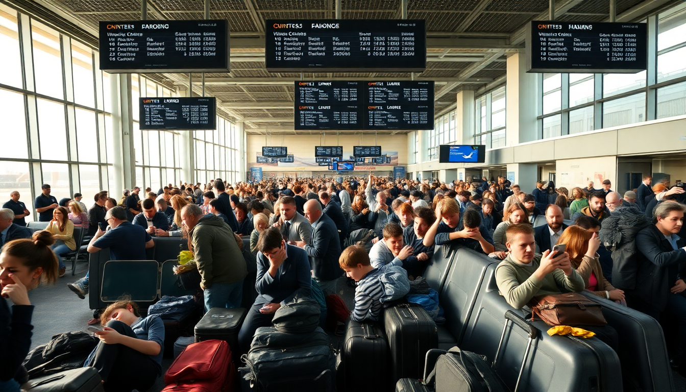 Retrasos en vuelos de United Airlines debido a un problema técnico