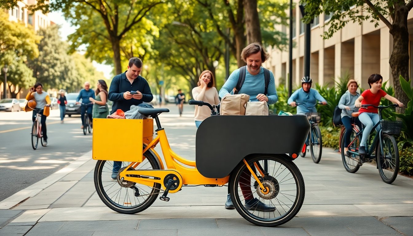 El auge de las bicicletas de carga eléctricas en los desplazamientos urbanos modernos