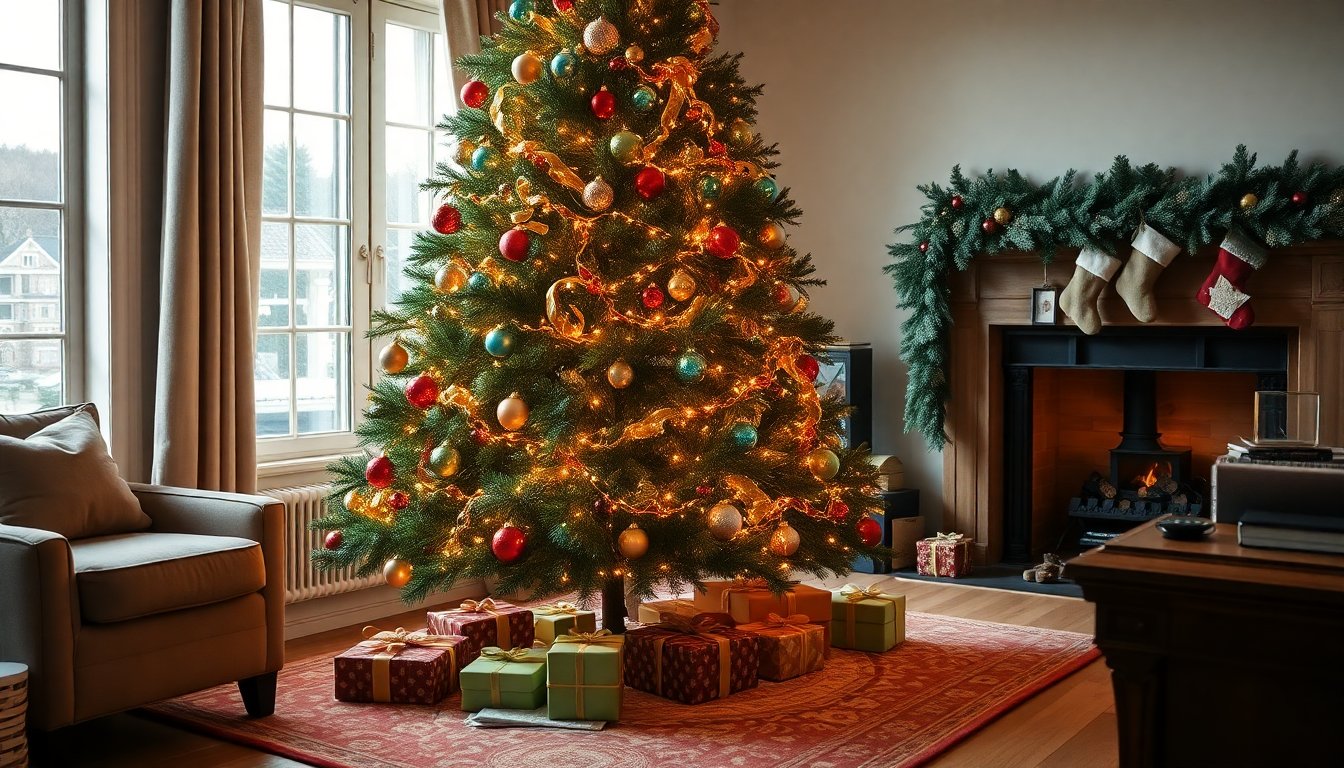 Gran descuento en árbol de Navidad artificial preiluminado