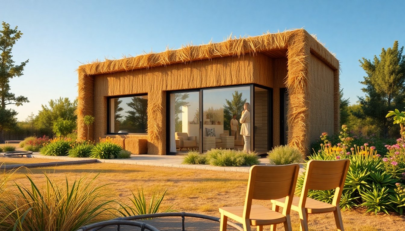 La innovación de construir una oficina con paja