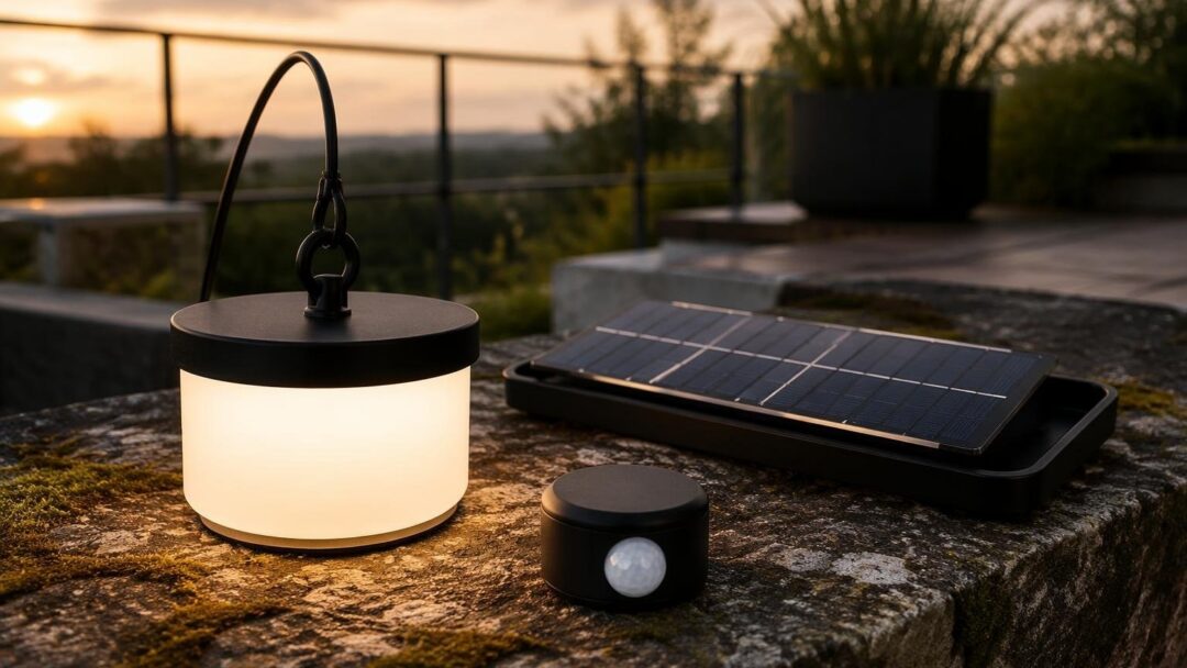 Cómo elegir luminarias LED, solares y sensores de presencia para terrazas